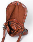 Spaghetti Western Swc174Cg Cross Body I Vintage Handmade Drum Dyed Genuine European Cowhide Leather Women Bag Western Handbag Purse