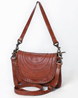 Spaghetti Western Swc174Cg Cross Body I Vintage Handmade Drum Dyed Genuine European Cowhide Leather Women Bag Western Handbag Purse