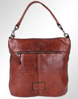 Spaghetti Western Swc175Cg Hobo Vintage Handmade Drum Dyed Genuine European Cowhide Leather Women Bag Western Handbag Purse
