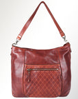 Spaghetti Western Swc180Cg Hobo Vintage Handmade Drum Dyed Genuine European Cowhide Leather Women Bag Western Handbag Purse