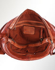 Spaghetti Western Swc181Cg Tote Vintage Handmade Drum Dyed Genuine European Cowhide Leather Women Bag Western Handbag Purse