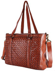 Spaghetti Western Swc181Cg Tote Vintage Handmade Drum Dyed Genuine European Cowhide Leather Women Bag Western Handbag Purse