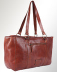 Spaghetti Western Swc186Cg Tote Vintage Handmade Drum Dyed Genuine European Cowhide Leather Women Bag Western Handbag Purse