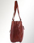 Spaghetti Western Swc186Cg Tote Vintage Handmade Drum Dyed Genuine European Cowhide Leather Women Bag Western Handbag Purse