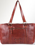 Spaghetti Western Swc186Cg Tote Vintage Handmade Drum Dyed Genuine European Cowhide Leather Women Bag Western Handbag Purse