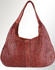 Spaghetti Western Swc189Cg Tote Vintage Handmade Drum Dyed Genuine European Cowhide Leather Women Bag Western Handbag Purse