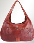 Spaghetti Western Swc189Cg Tote Vintage Handmade Drum Dyed Genuine European Cowhide Leather Women Bag Western Handbag Purse