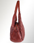 Spaghetti Western Swc189Cg Tote Vintage Handmade Drum Dyed Genuine European Cowhide Leather Women Bag Western Handbag Purse