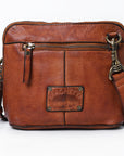 Spaghetti Western Swc199Cg Coin Purse Vintage Handmade Drum Dyed Genuine European Cowhide Leather Women Bag Western Handbag Purse