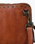 Spaghetti Western Swc199Cg Coin Purse Vintage Handmade Drum Dyed Genuine European Cowhide Leather Women Bag Western Handbag Purse