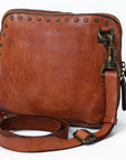 Spaghetti Western Swc199Cg Coin Purse Vintage Handmade Drum Dyed Genuine European Cowhide Leather Women Bag Western Handbag Purse