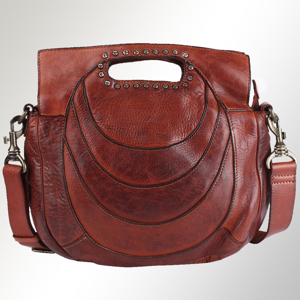 Spaghetti Western Swc173Cg Clutch Vintage Handmade Drum Dyed Genuine European Cowhide Leather Women Bag Western Handbag Purse