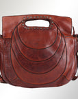 Spaghetti Western Swc173Cg Clutch Vintage Handmade Drum Dyed Genuine European Cowhide Leather Women Bag Western Handbag Purse