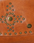 Spaghetti Western Swc147Tan Envelope Vintage Handmade Drum Dyed Genuine European Cowhide Leather Women Bag Western Handbag Purse