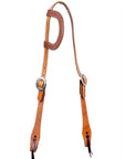 Bar H Equine Western Horse Genuine Leather Hand Tooled One Ear Headstall Dark Brown