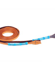 Bar H Equine Western Horse 8ft Turquoise Rawhide Braiding American Leather Split Reins