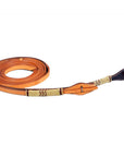 Bar H Equine Western Horse 8ft Natural Rawhide Braiding American Leather Split Reins