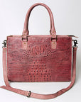 American Darling Briefcase Hand Tooled Genuine Leather Women Bag Western Handbag Purse
