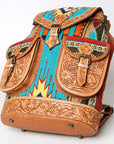 American Darling Hand Tooled Saddle Blanket Genuine Leather Women Bag Western Handbag Purse
