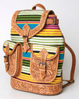 American Darling Hand Tooled Saddle Blanket Genuine Leather Women Bag Western Handbag Purse