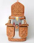 American Darling Hand Tooled Saddle Blanket Genuine Leather Women Bag Western Handbag Purse