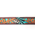 American Darling ADBLF128-L Beautifully Hand Tooled Genuine American Leather Belt Men and Women
