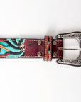 American Darling ADBLF128-L Beautifully Hand Tooled Genuine American Leather Belt Men and Women
