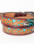 American Darling ADBLF128-L Beautifully Hand Tooled Genuine American Leather Belt Men and Women