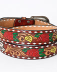 American Darling ADBLF135-L Beautifully Hand Tooled Genuine American Leather Belt Men and Women