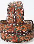American Darling ADBLF137-L Beautifully Hand Tooled Genuine American Leather Belt Men and Women