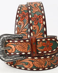 American Darling ADBLF137-L Beautifully Hand Tooled Genuine American Leather Belt Men and Women