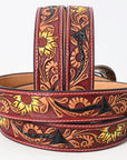 American Darling Beautifully Hand Tooled Genuine American Leather Belt Men and Women