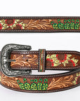 American Darling Beautifully Hand Tooled Genuine American Leather Belt Men and Women