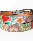 American Darling Beautifully Hand Tooled Genuine American Leather Belt Men and Women