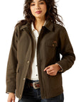 Ariat Women's Earth Brown Western Canvas Chore Jacket