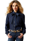 Ariat Women's Puff Sleeve Denim Snap Shirt
