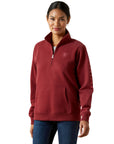 Ariat Women's Burnt Russet Logo 1/2 Zip Sweatshirt