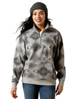 Ariat Women's Grey Southwest Sienna 1/2 Zip Sweatshirt