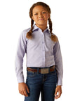 Ariat Girls Lavender Stripe Kirby Western Shirt