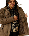 Ariat Women's Western Yoke Grizzly Insulated Parka - Banyon Bark