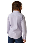 Ariat Girls Lavender Stripe Kirby Western Shirt