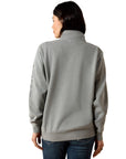 Ariat Women's Heather Grey Logo 1/2 Zip Sweatshirt