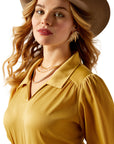 Ariat Mustard Shimmer Blouse