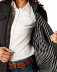 Ariat Women's Black Grizzly Quilted Barn Jacket