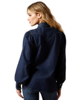 Ariat Women's Puff Sleeve Denim Snap Shirt