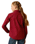 Ariat Girls Red Cattle Brand Western Shirt