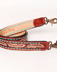 American Darling ADSTF108A Hand Tooled Genuine Leather Crossbody Handle Strap For Bags