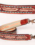 American Darling ADSTF108A Hand Tooled Genuine Leather Crossbody Handle Strap For Bags