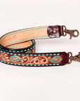 American Darling ADSTF147A Hand Tooled Genuine Leather Crossbody Handle Strap For Bags