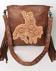American Darling Hand Tooled Genuine Leather Women Bag Western Handbag Purse